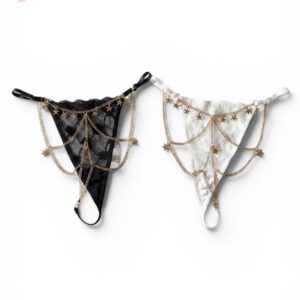 Lace Panty with Gold Accessories