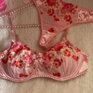 Satin & Lace Set in Pink